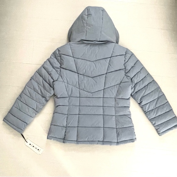 Calvin Klein Hooded Winter Puffer Coat Water Resistant Soft Luxury Women’s Large - Picture 11 of 17